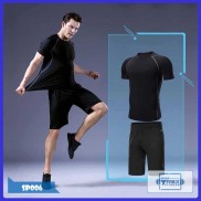 Bộ quần áo tập gym Pro Combat 2 IN 1 SP006, Bộ quần áo thể thao nam [Gym T-Rex]